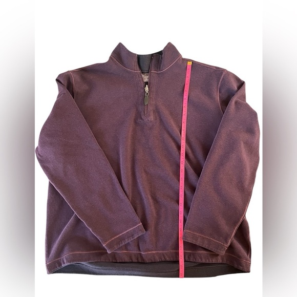 Johnston & Murphy Reversible Quarter Zip Pullover in Wine Color Size XL - Picture 5 of 10